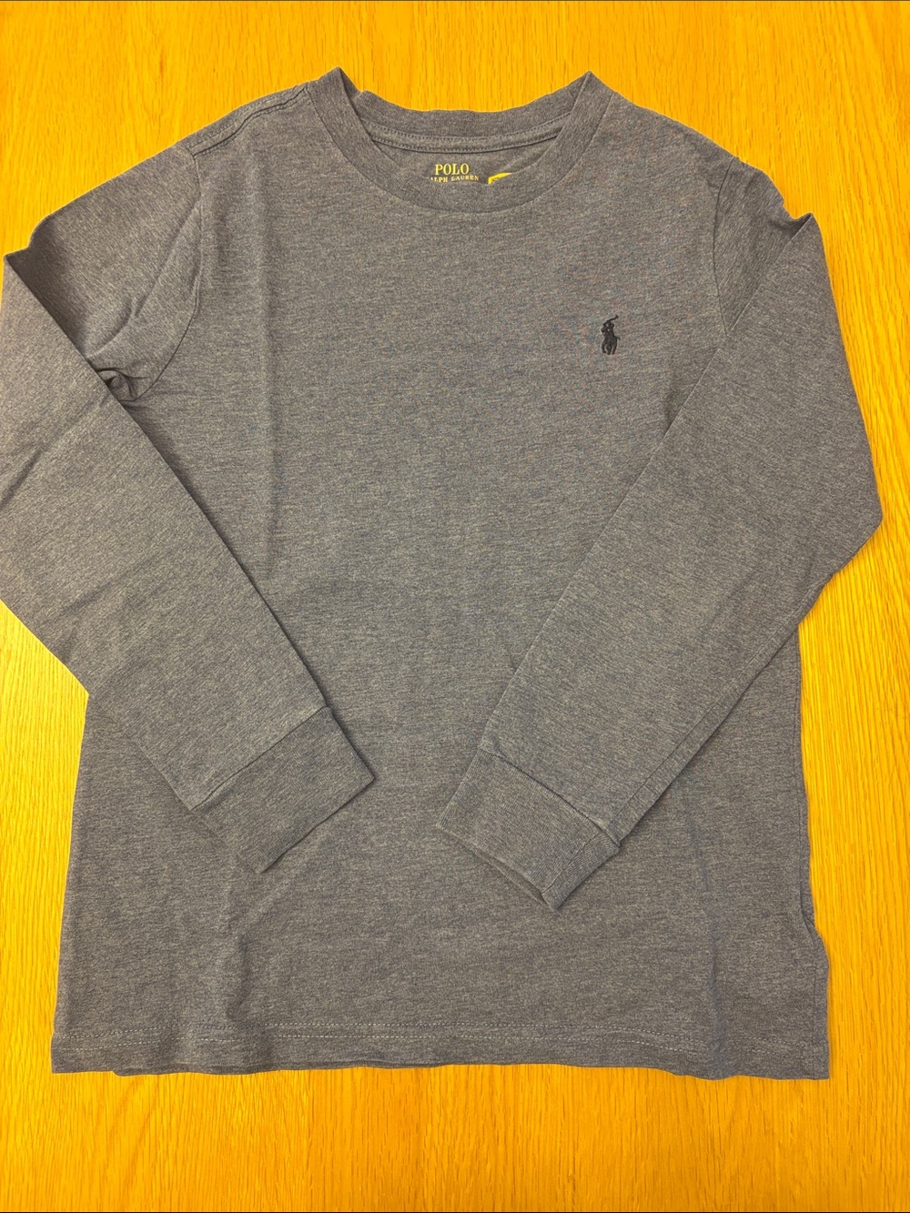 Polo by Ralph Lauren Boys Heather Gray Long-Sleeve Tee - size 7